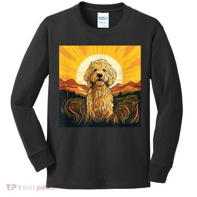 Goldendoodle Dood Funny Doodle Dog Golden Doodle Kids Long Sleeve Shirt