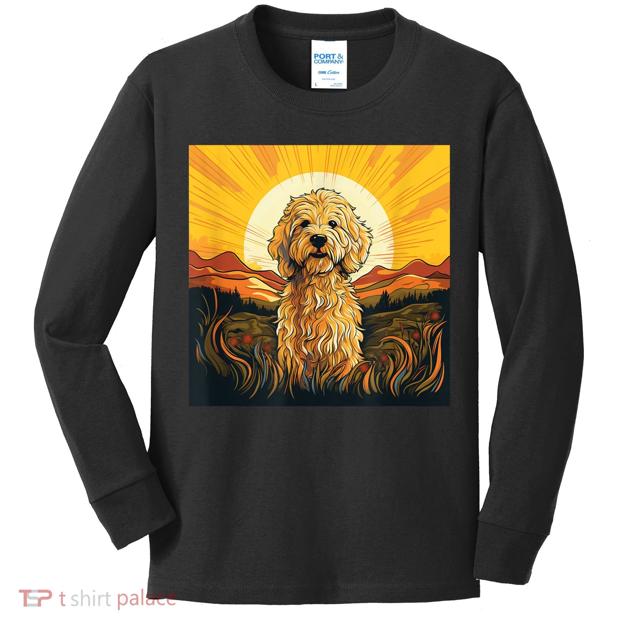 Goldendoodle Dood Funny Doodle Dog Golden Doodle Kids Long Sleeve Shirt