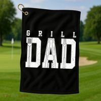 Grill Dad Father's Day Golf Towel thumb 1