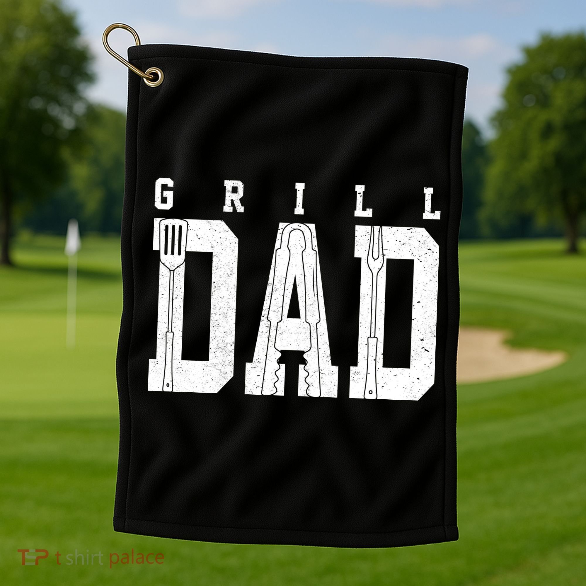 Grill Dad Father's Day Golf Towel