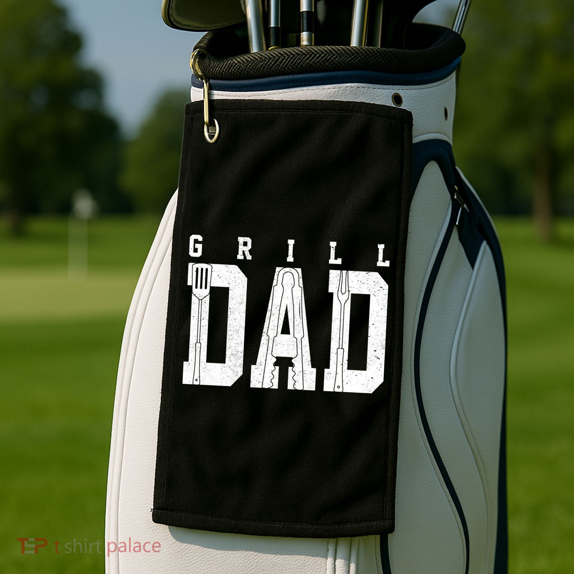 Grill Dad Father's Day Golf Towel