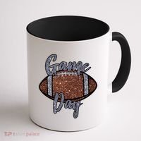 Game Day Festive Cute Football Coffee Mug thumb 1