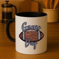Game Day Festive Cute Football Coffee Mug thumb 4