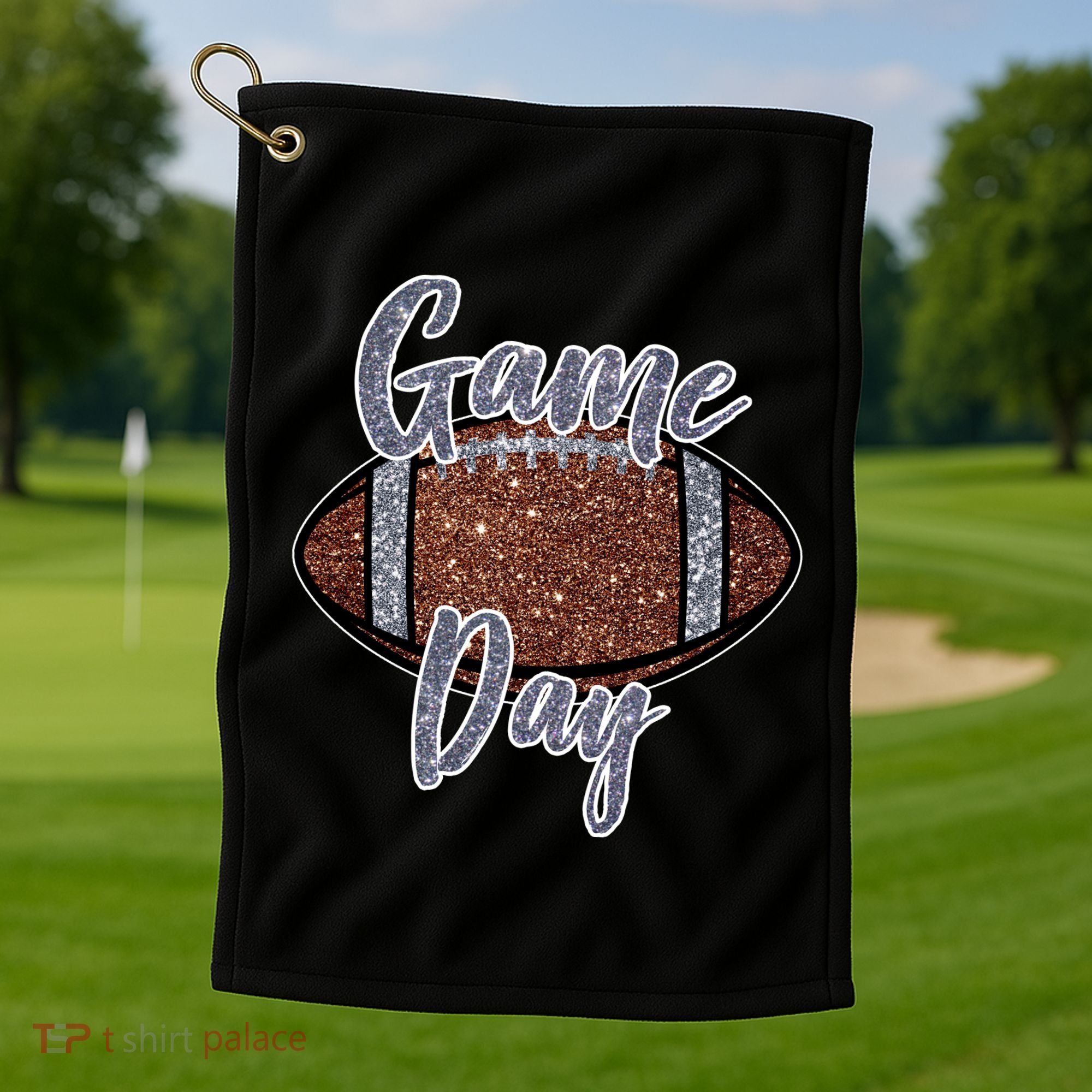 Game Day Festive Cute Football Golf Towel