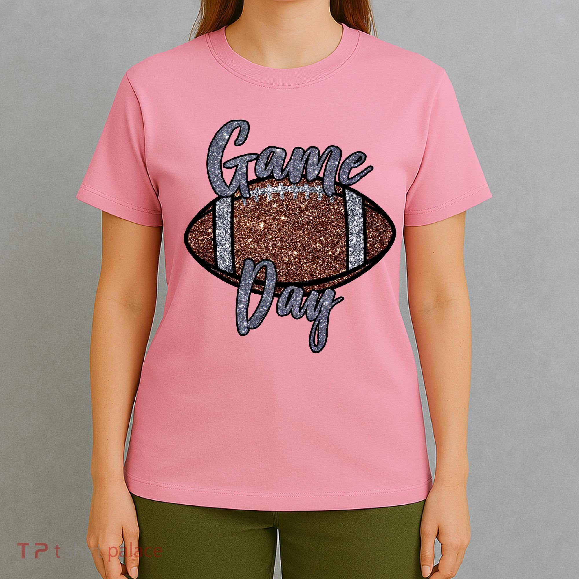 Game Day Festive Cute Football T-Shirt