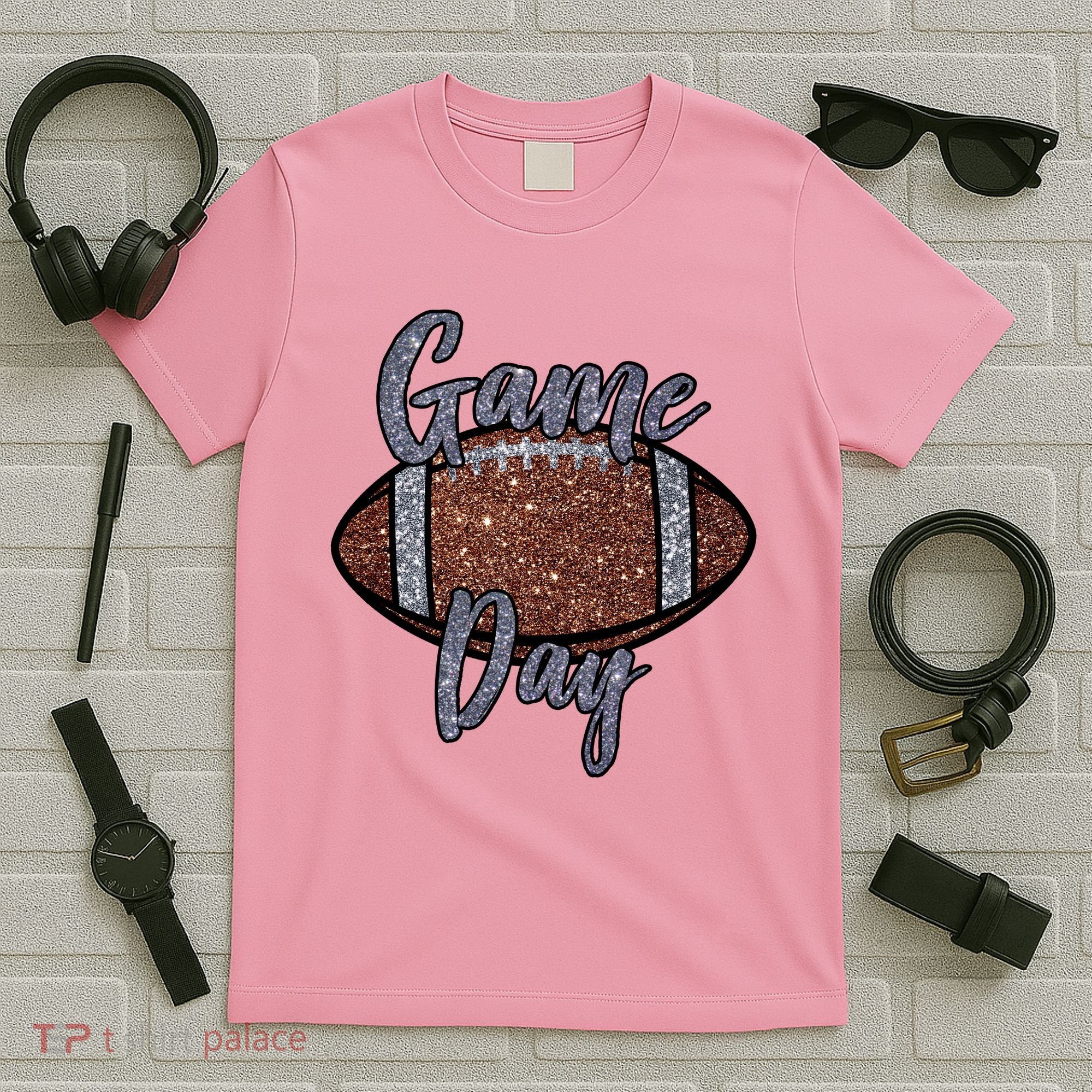Game Day Festive Cute Football T-Shirt