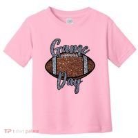 Game Day Festive Cute Football Toddler T-Shirt thumb 0