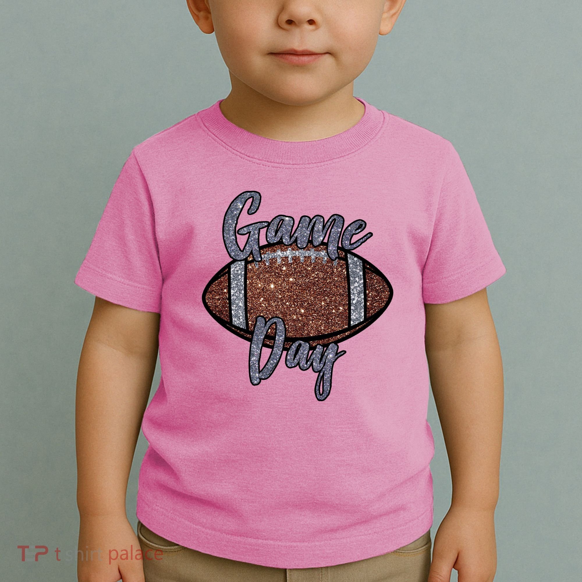 Game Day Festive Cute Football Toddler T-Shirt