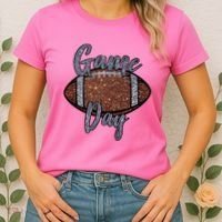 Game Day Festive Cute Football Women's T-Shirt thumb 2