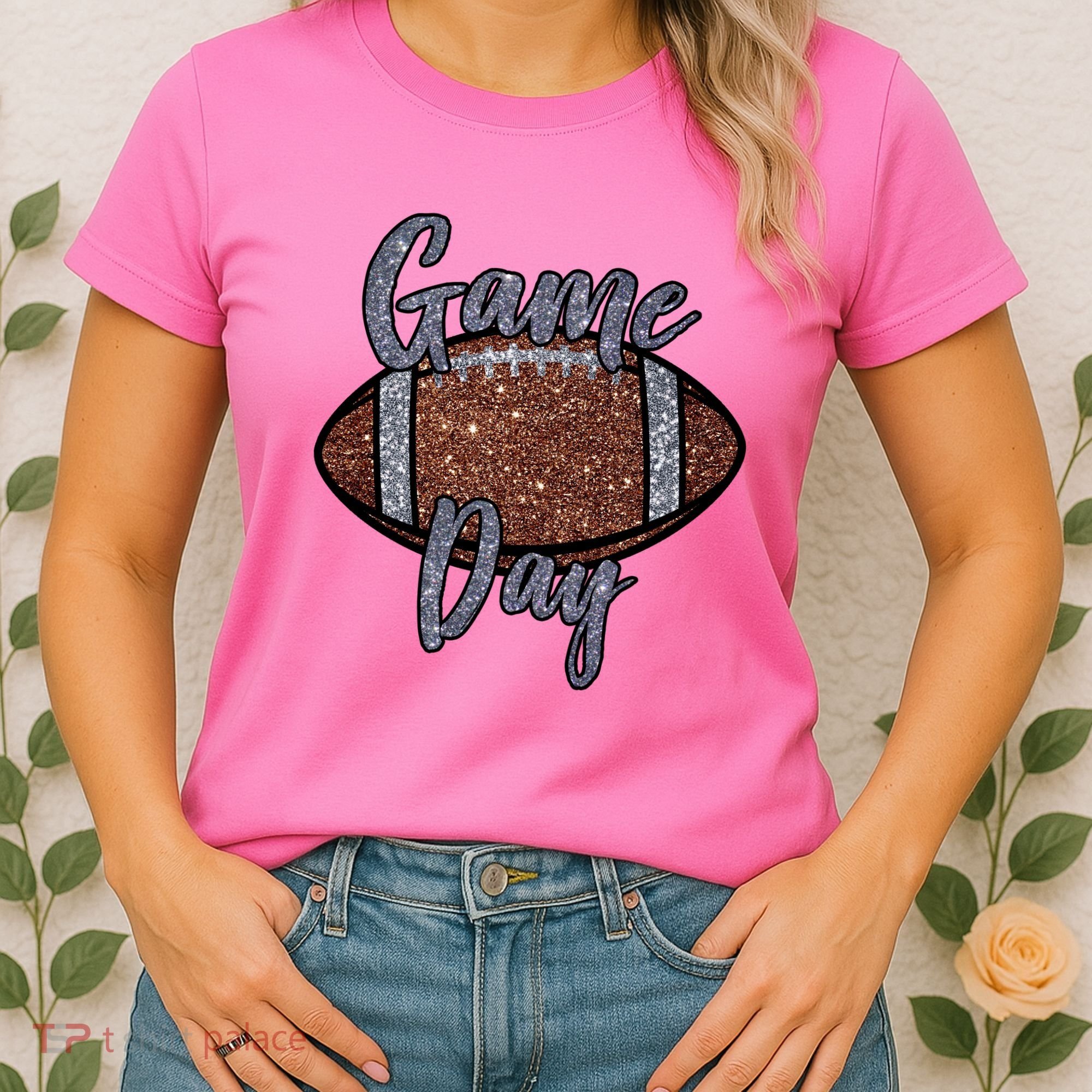 Game Day Festive Cute Football Women's T-Shirt