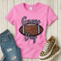 Game Day Festive Cute Football Women's T-Shirt thumb 3