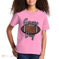 Game Day Festive Cute Football Kids T-Shirt thumb 2