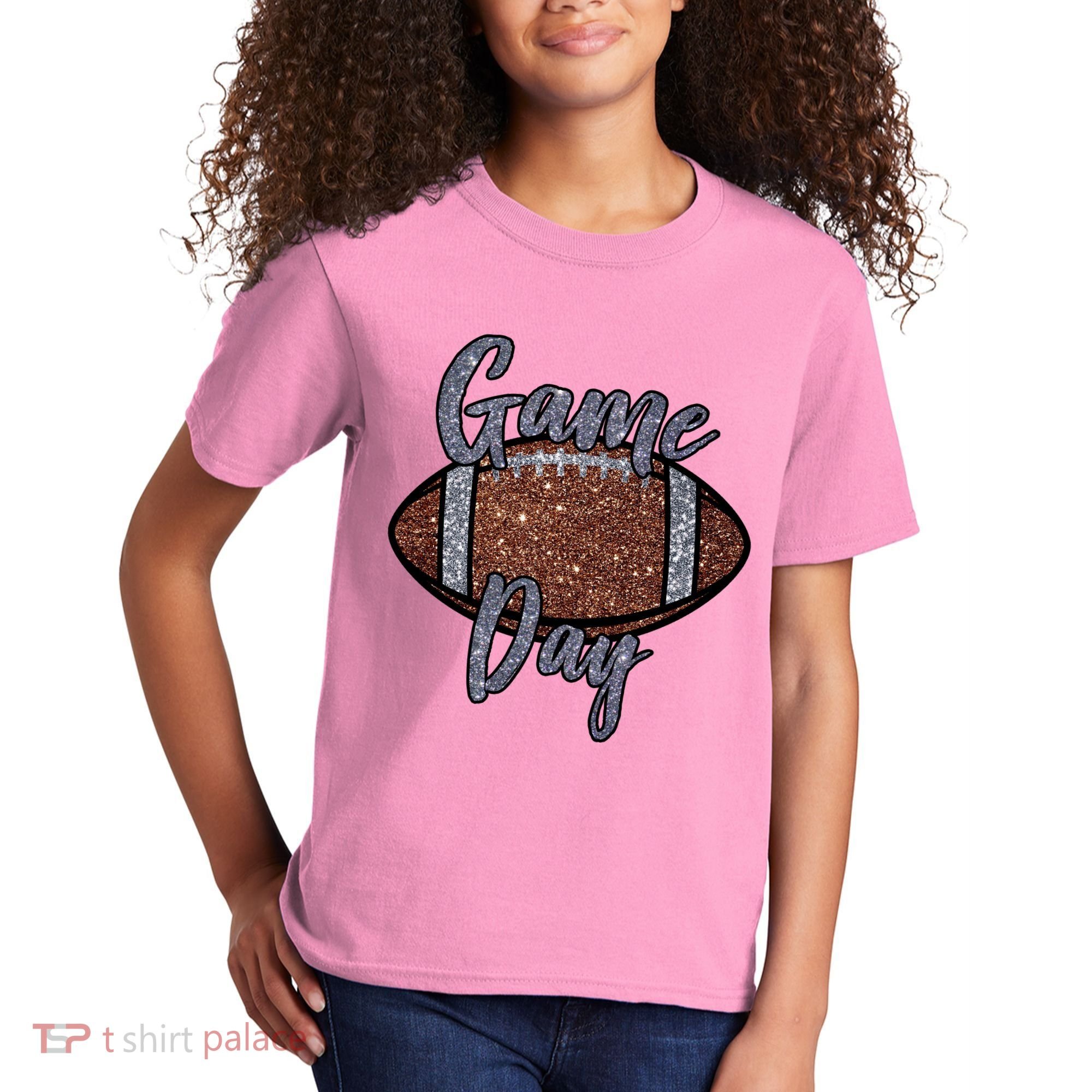 Game Day Festive Cute Football Kids T-Shirt