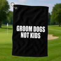 Groom Dogs Funny Dog Groomer Golf Towel thumb 1
