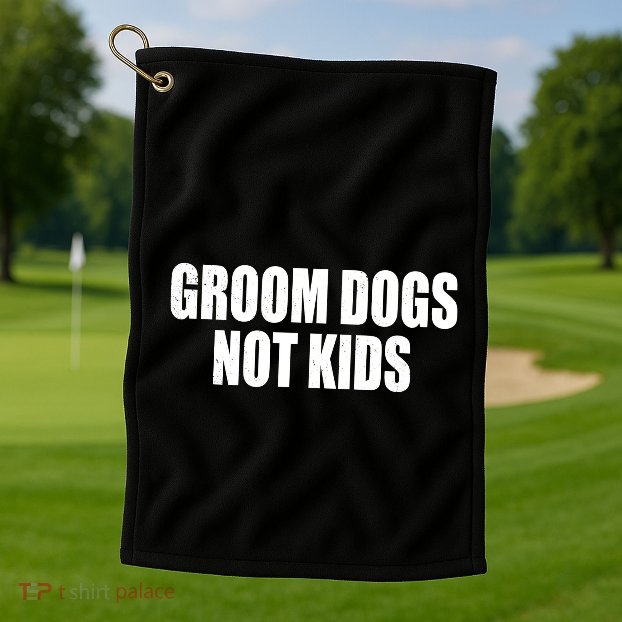 Groom Dogs Funny Dog Groomer Golf Towel