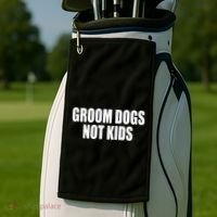 Groom Dogs Funny Dog Groomer Golf Towel thumb 2