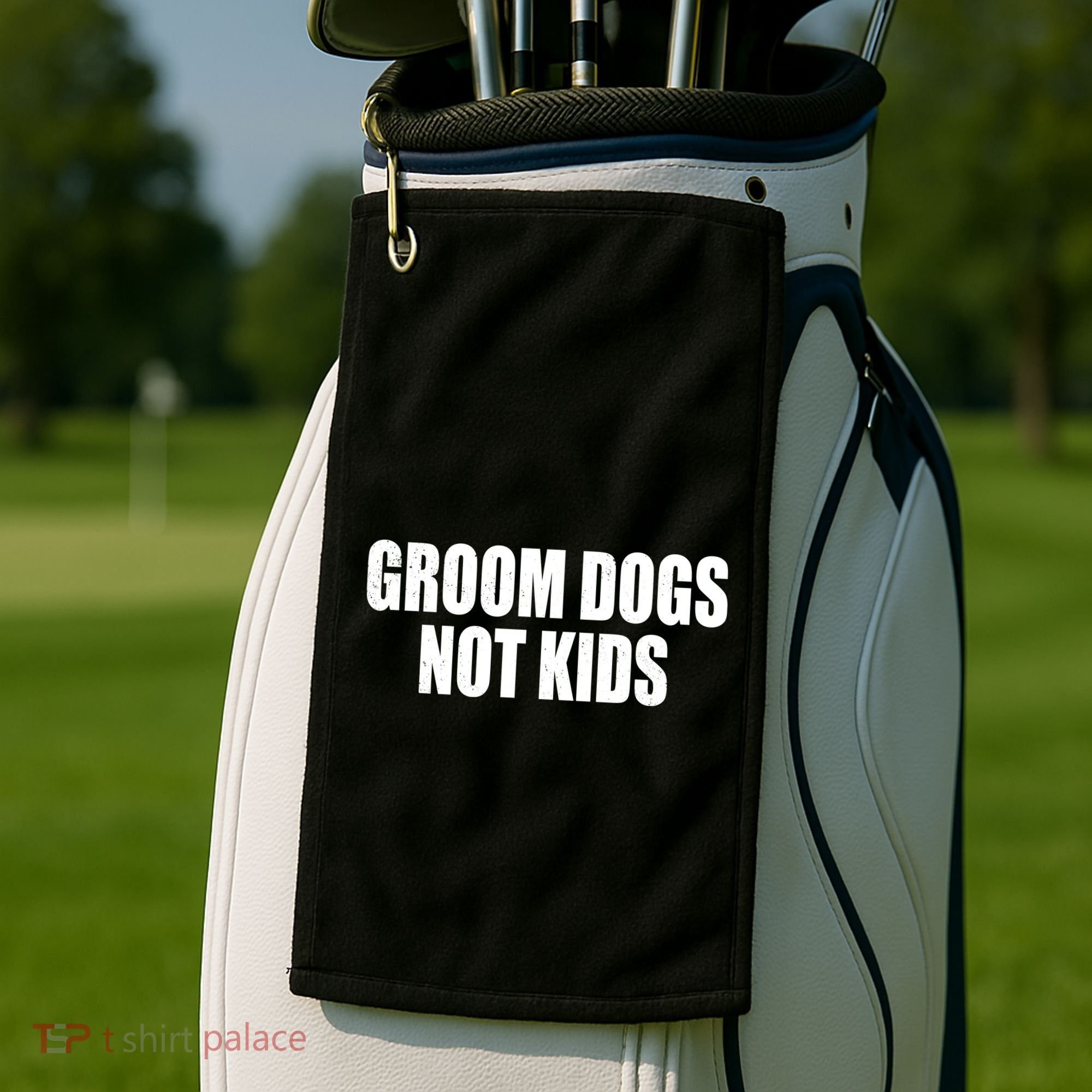 Groom Dogs Funny Dog Groomer Golf Towel