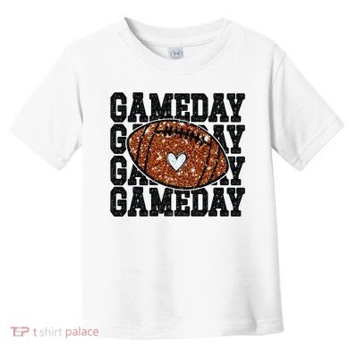 Game Day Football Lover Trendy Toddler T-Shirt