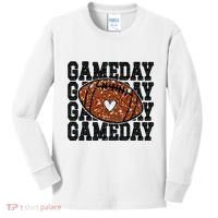 Game Day Football Lover Trendy Kids Long Sleeve Shirt thumb 0