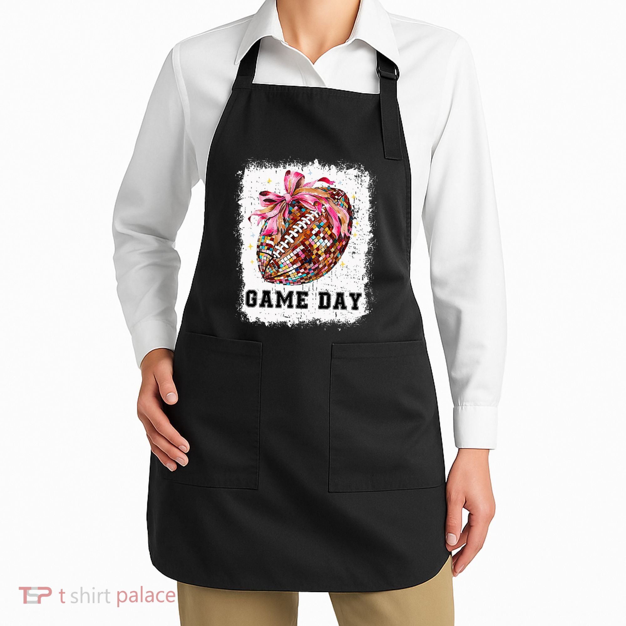 Game Day Football Season Football Bow Apron