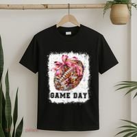 Game Day Football Season Football Bow T-Shirt thumb 2