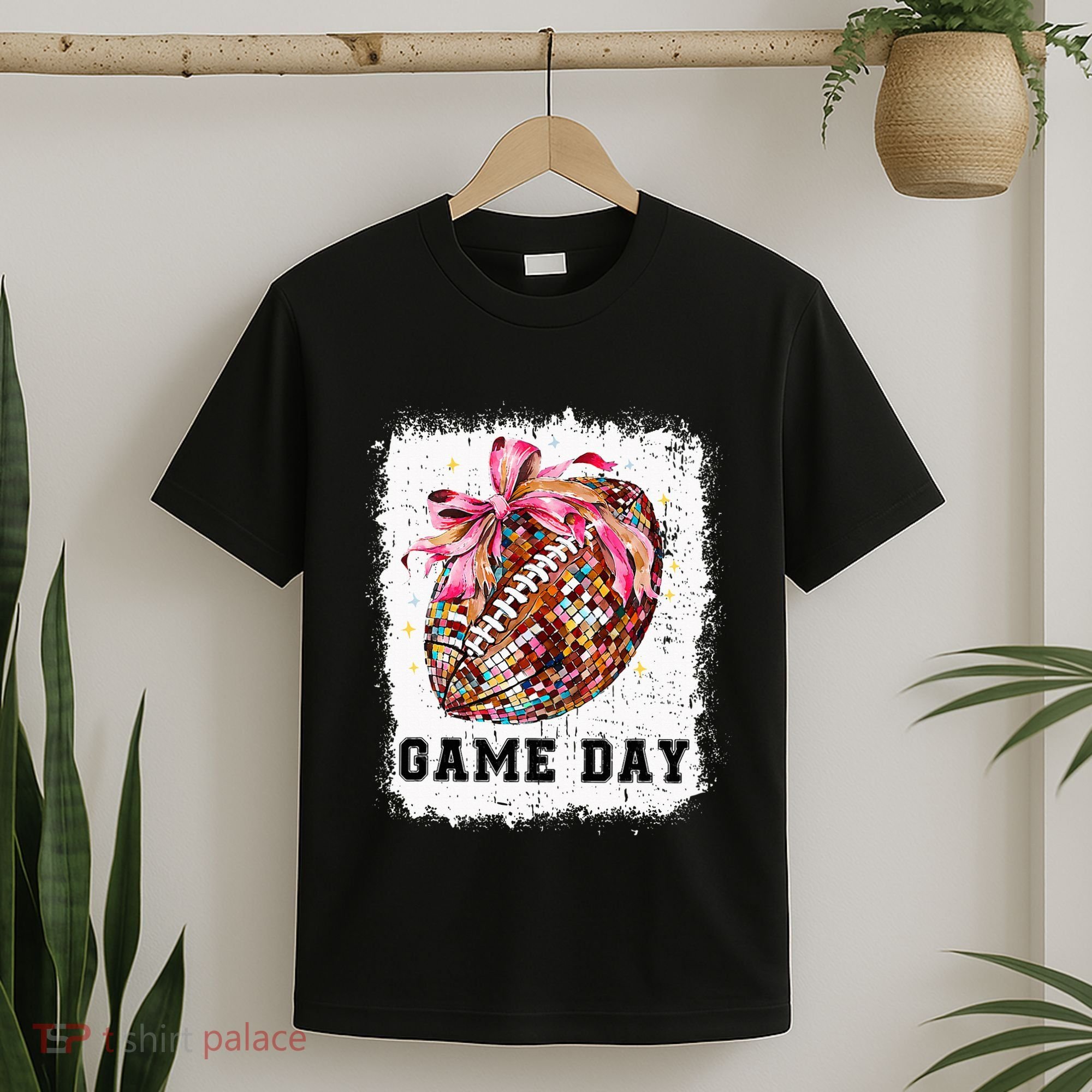 Game Day Football Season Football Bow T-Shirt