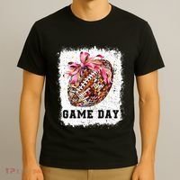 Game Day Football Season Football Bow T-Shirt thumb 3