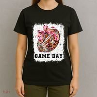 Game Day Football Season Football Bow T-Shirt thumb 4