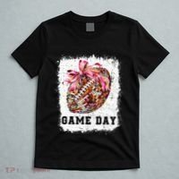 Game Day Football Season Football Bow T-Shirt thumb 5