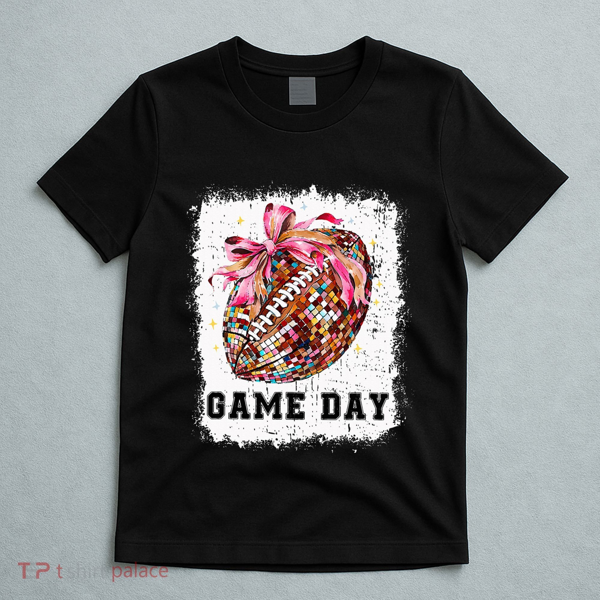 Game Day Football Season Football Bow T-Shirt