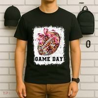 Game Day Football Season Football Bow T-Shirt thumb 6