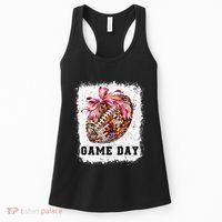 Game Day Football Season Football Bow Women's Tank Top thumb 0