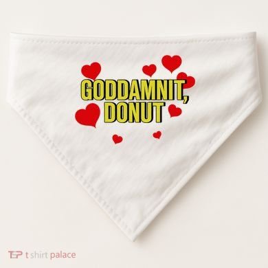 Goddamnit Donut Funny Donut Lover USA-Made Doggie Bandana