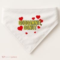 Goddamnit Donut Funny Donut Lover USA-Made Doggie Bandana thumb 0