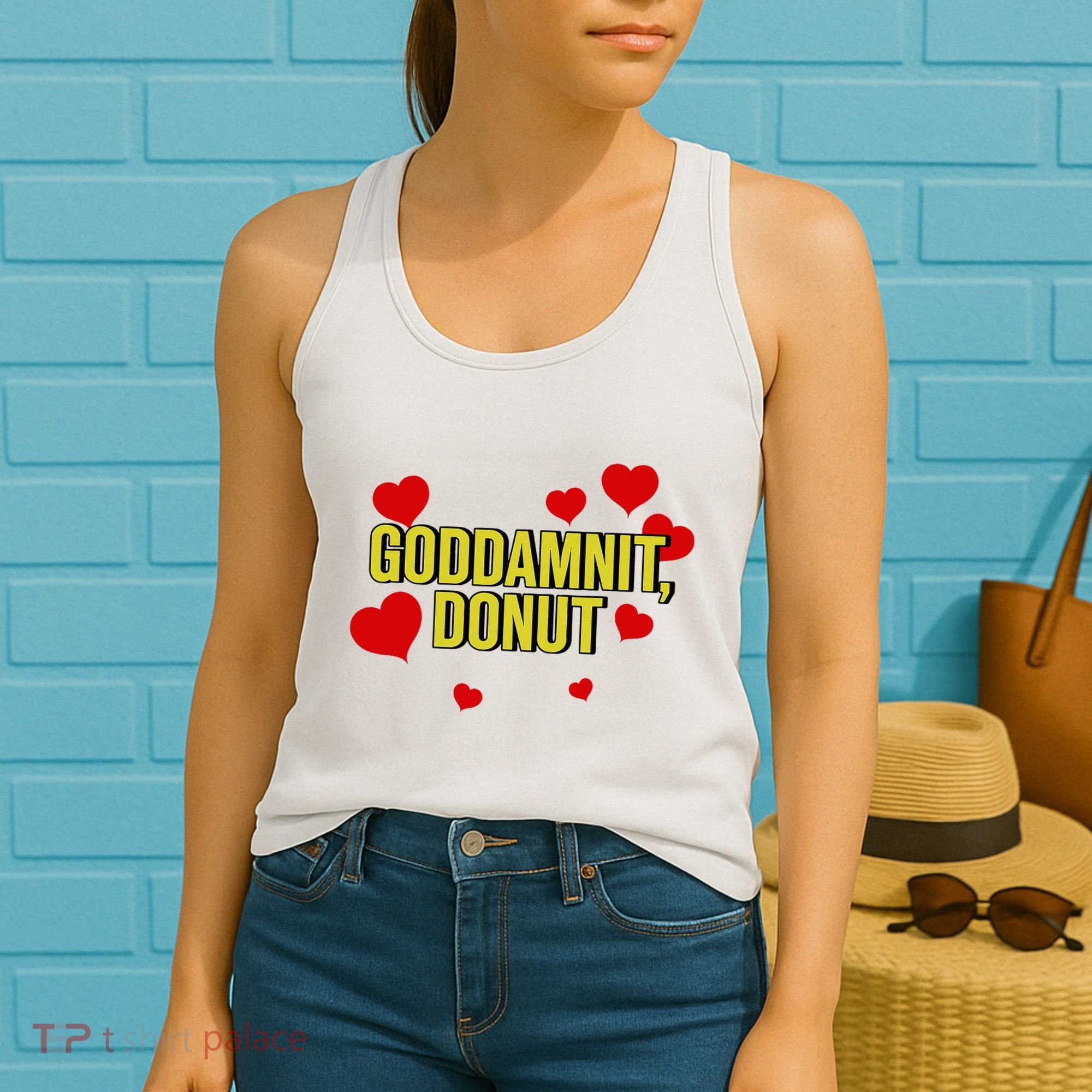 Goddamnit Donut Funny Donut Lover Women's Tank Top