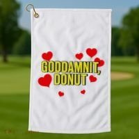 Goddamnit Donut Funny Donut Lover Golf Towel thumb 1