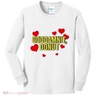 Goddamnit Donut Funny Donut Lover Kids Long Sleeve Shirt thumb 0