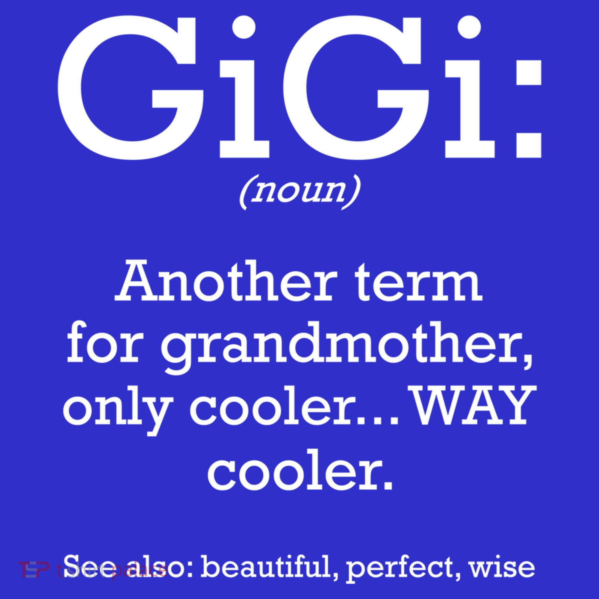 Gigi Definition Funny Family Grandmother Quotes Sayings Gift Polo