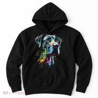 Great Dane Face Splash Art Portrait For Dog Owners Hoodie thumb 0