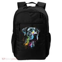 Great Dane Face Splash Art Portrait For Dog Owners Backpack thumb 0