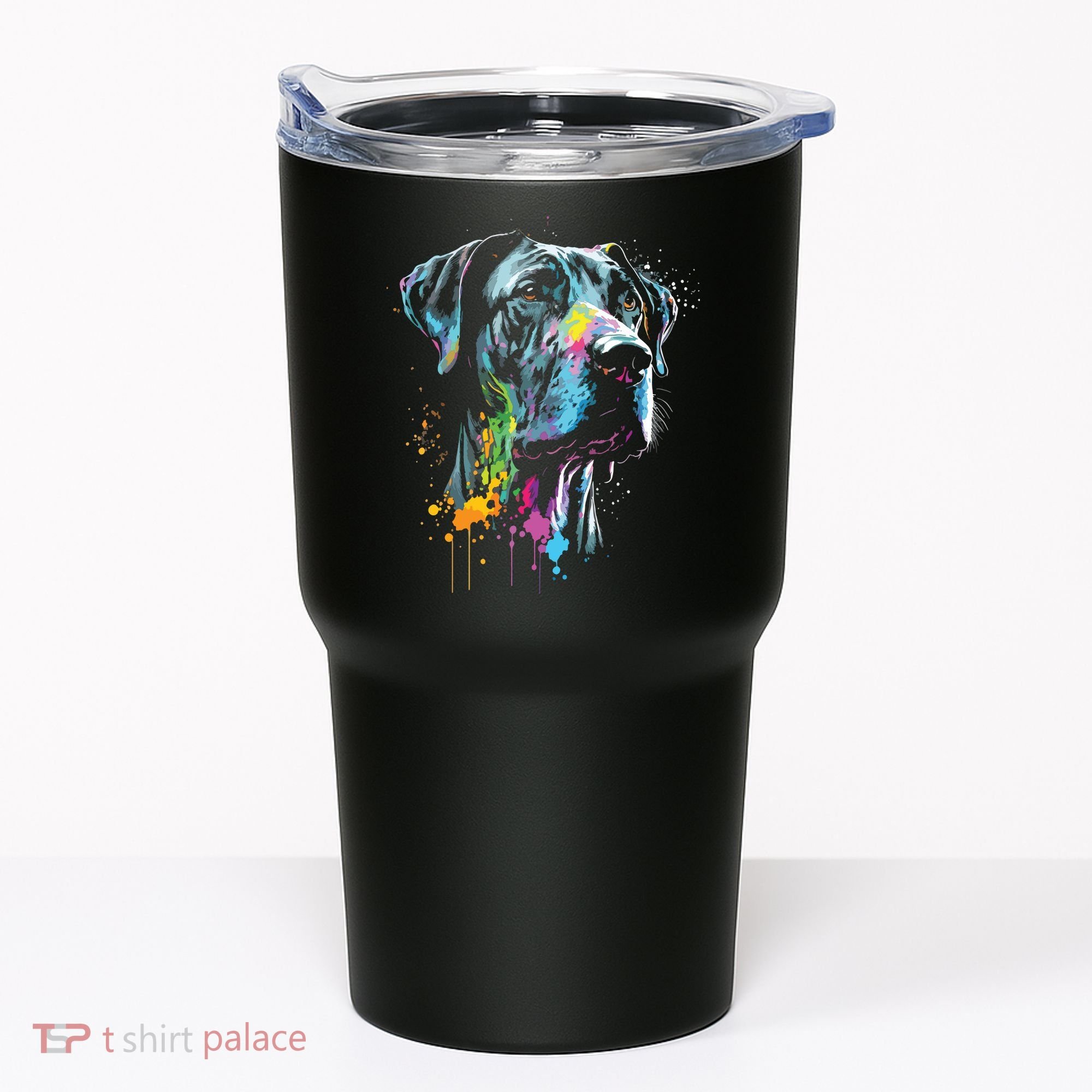 Great Dane Face Splash Art Portrait For Dog Owners Tumbler