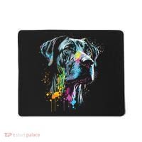 Great Dane Face Splash Art Portrait For Dog Owners Mousepad thumb 0