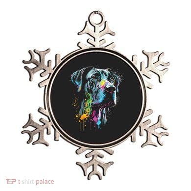 Great Dane Face Splash Art Portrait For Dog Owners Ornament
