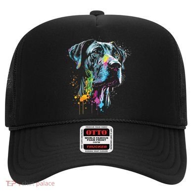 Great Dane Face Splash Art Portrait For Dog Owners Hat