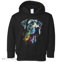 Great Dane Face Splash Art Portrait For Dog Owners Toddler Hoodie thumb 0