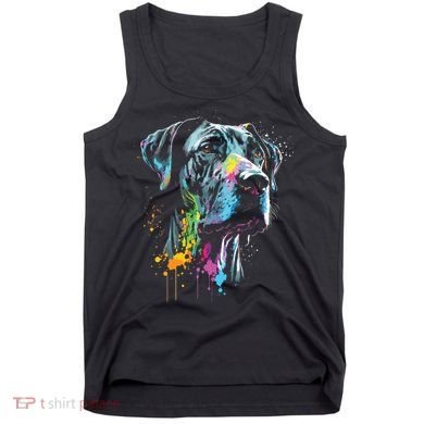 Great Dane Face Splash Art Portrait For Dog Owners Tank Top