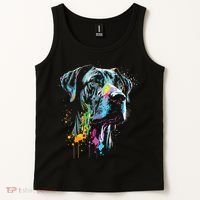 Great Dane Face Splash Art Portrait For Dog Owners Tank Top thumb 2