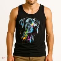 Great Dane Face Splash Art Portrait For Dog Owners Tank Top thumb 3