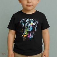 Great Dane Face Splash Art Portrait For Dog Owners Toddler T-Shirt thumb 2