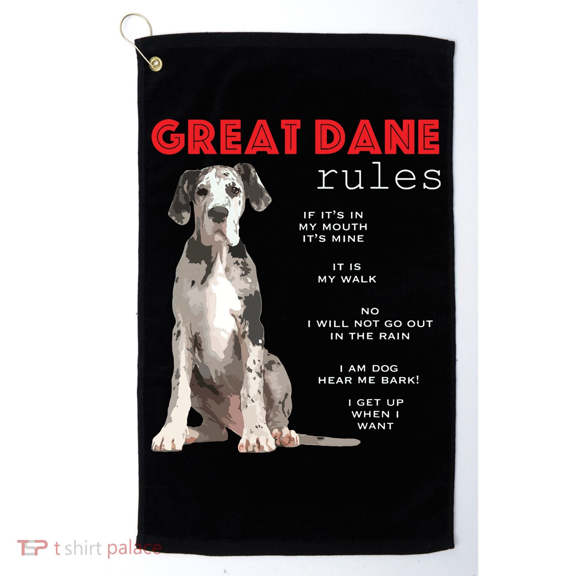 Great Dane Funny Great Dane Lover Golf Towel